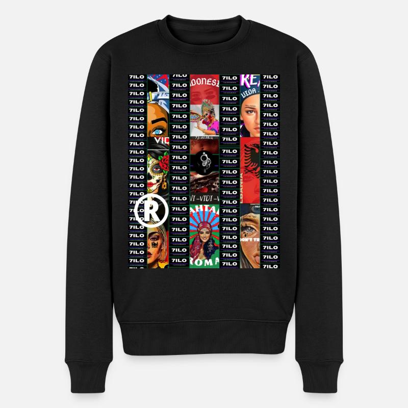 7iLoistdieMarke freestyle Mix - Männer Premium Bio Pullover - Schwarz