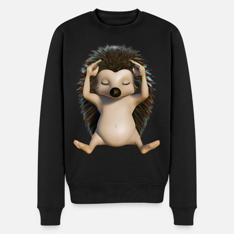 Yoga hérisson - Pull Premium bio Homme - noir