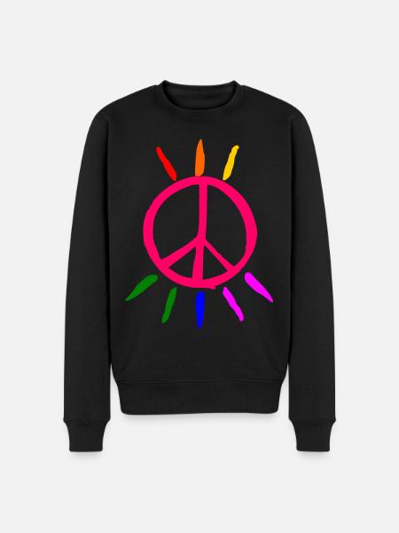 lgbt Peacezeichen - Männer Premium Bio Pullover - Schwarz