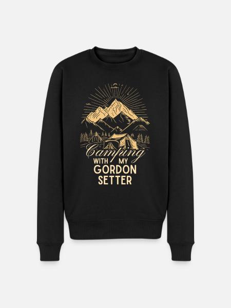 Gordon Setter Camping - Men's Premium Organic Jumper - black