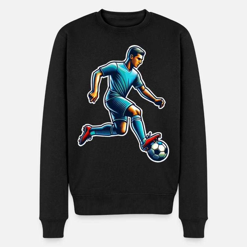 Fußball Fußballer - Männer Premium Bio Pullover - Schwarz