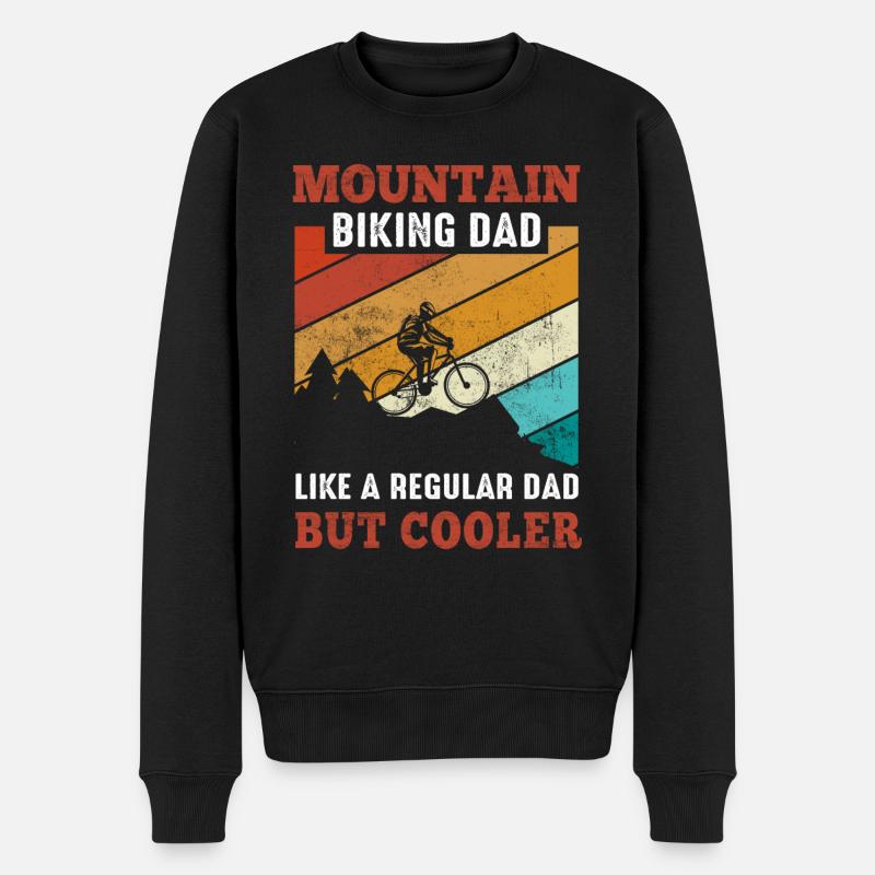 Vater des Mountainbikes - Männer Premium Bio Pullover - Schwarz