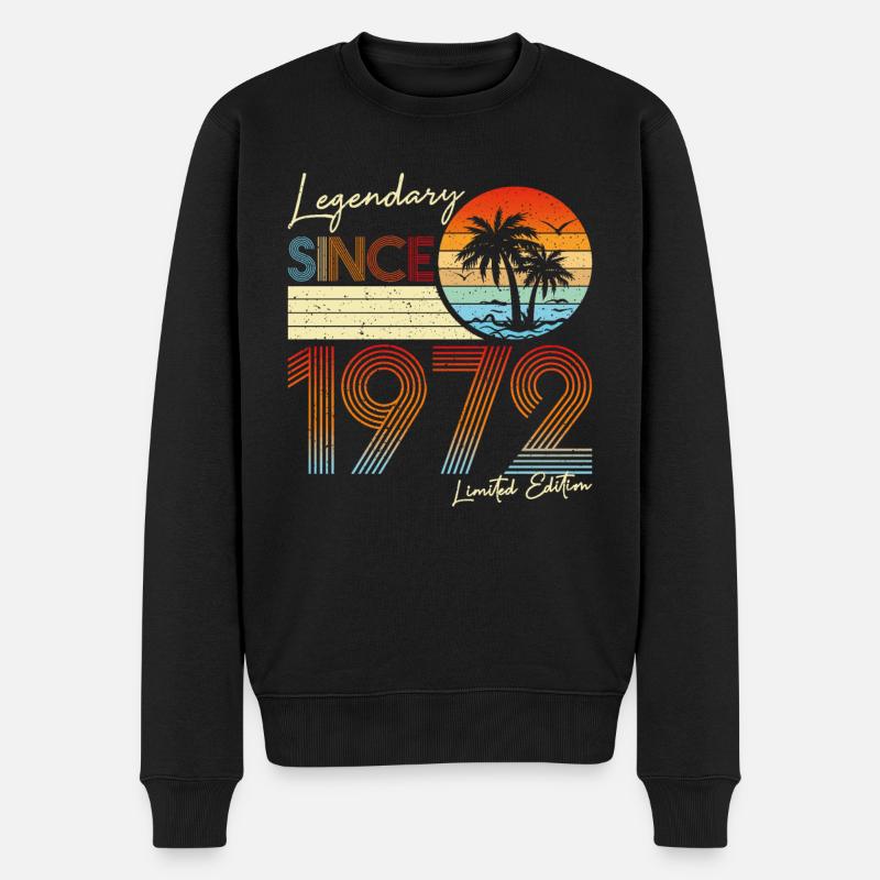 Legendär seit 1972 Limited Edition - Männer Premium Bio Pullover - Schwarz