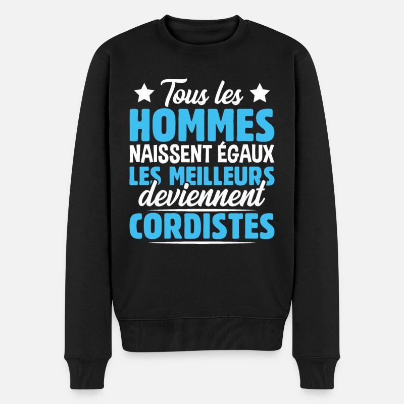 Les Meilleurs Hommes Deviennent Cordistes - Pull Premium bio Homme - noir
