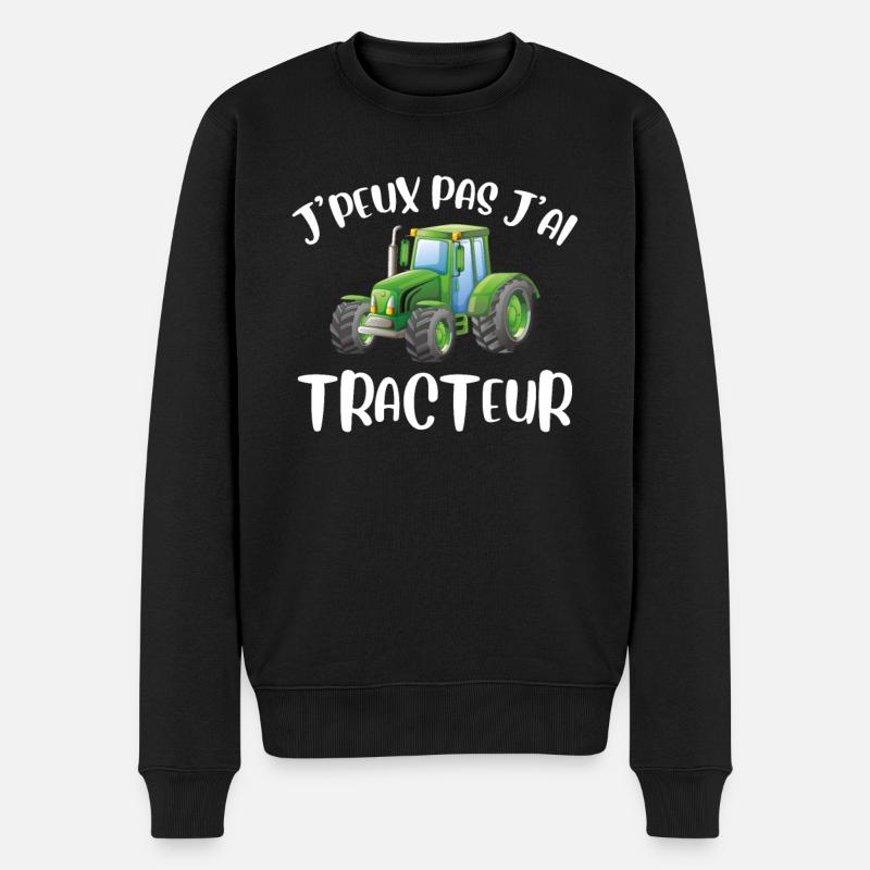 Je Peux Pas J'ai Tracteur - Pull Premium bio Homme - noir