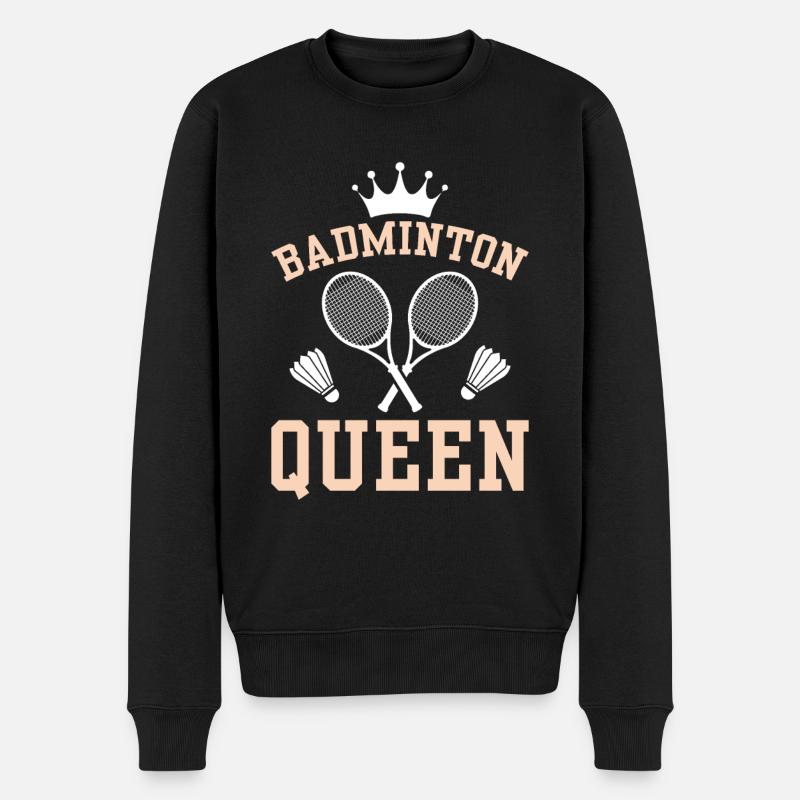 Badminton Queen - La Reine Du Badminton - Pull Premium bio Homme - noir