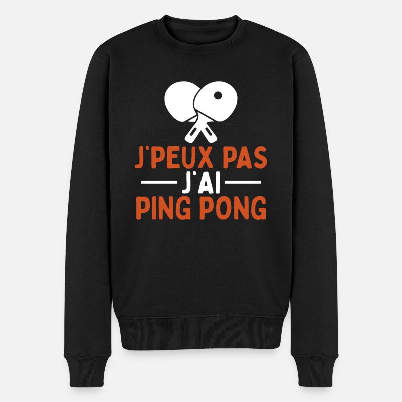 Je Peux Pas J'ai Ping Pong - Pull Premium bio Homme - noir