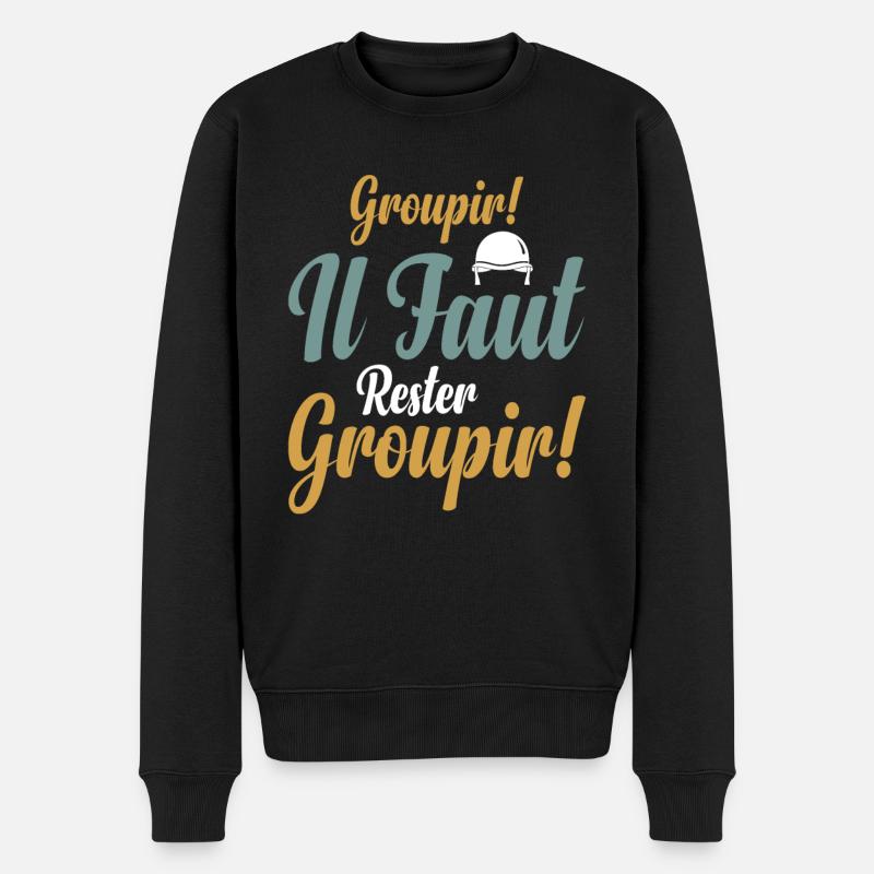 Groupir If Faut Rester Groupir - Pull Premium bio Homme - noir