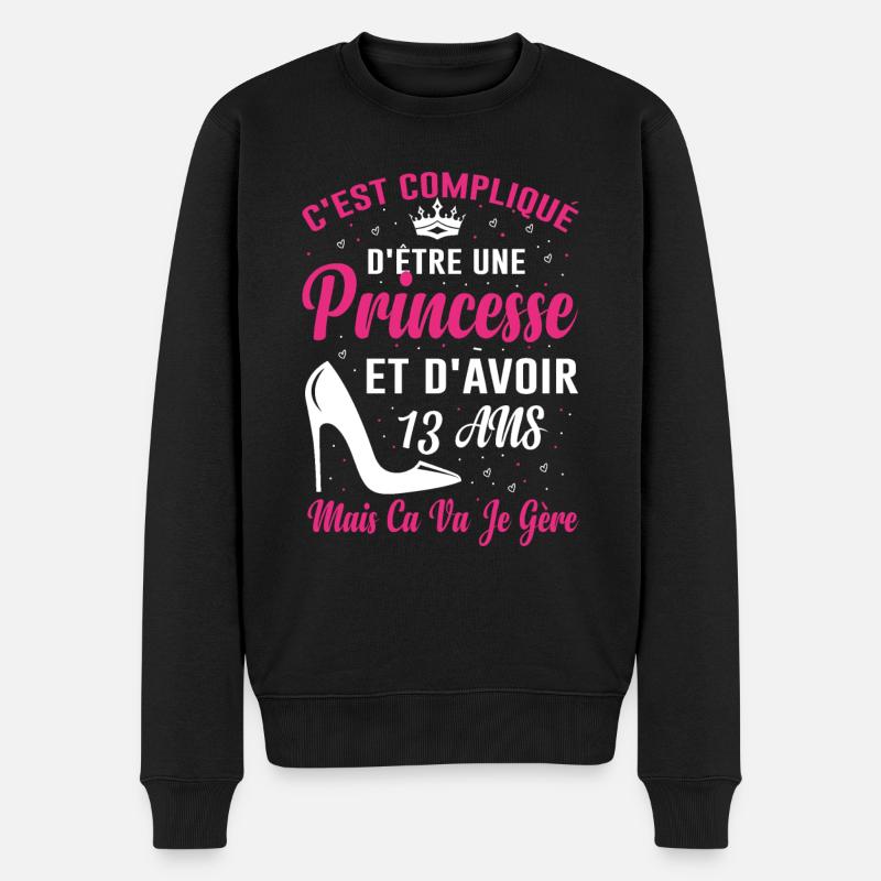 princesse 13 ans - Pull Premium bio Homme - noir
