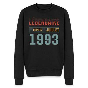 Légendaire Depuis Juillet 1993 Anniversaire Cadeau - Pull Premium bio Homme - noir - Devant - Nico (187cm)