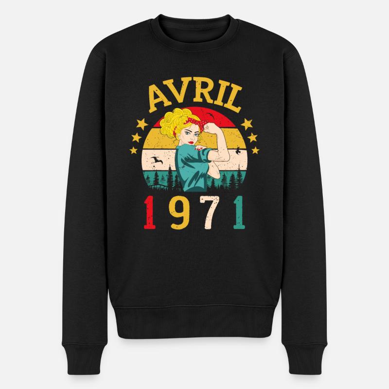 Avril 1971 - Pull Premium bio Homme - noir