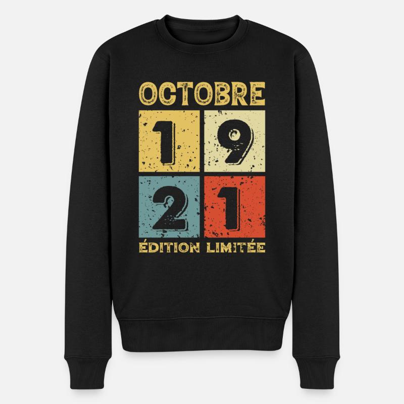 Octobre 1921 Édition Limitée - Pull Premium bio Homme - noir