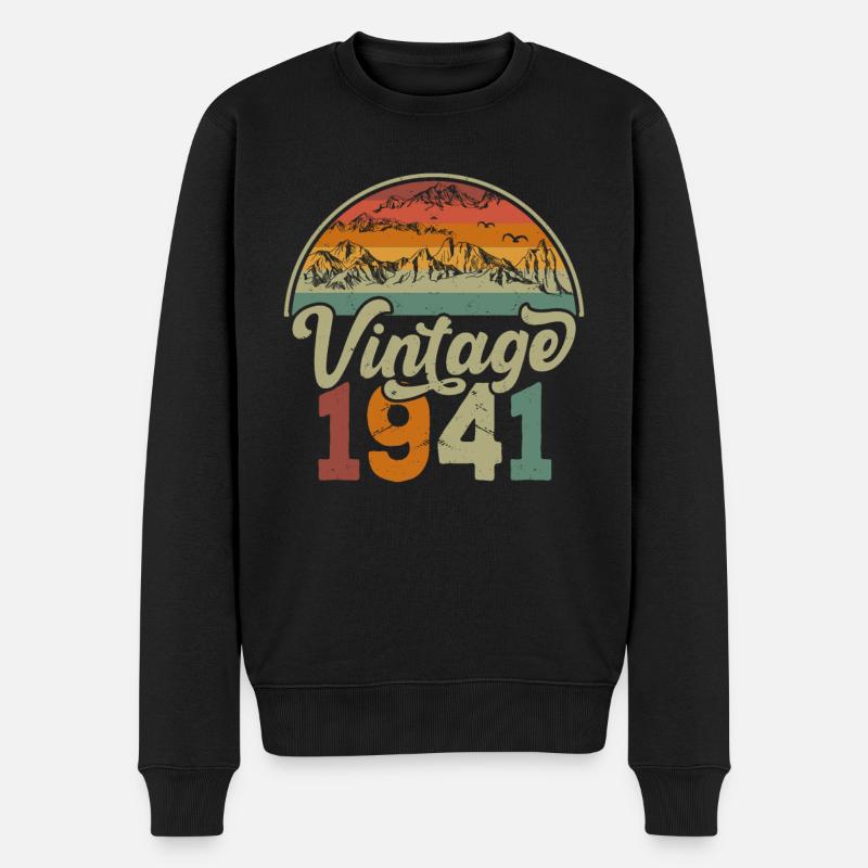 Jahrgang 1941 - Männer Premium Bio Pullover - Schwarz