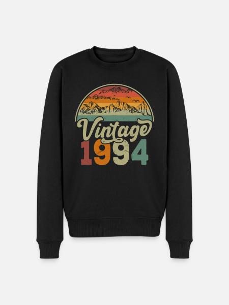 Jahrgang 1994 - Männer Premium Bio Pullover - Schwarz