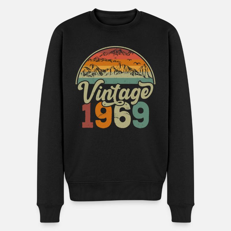 Jahrgang 1969 - Männer Premium Bio Pullover - Schwarz