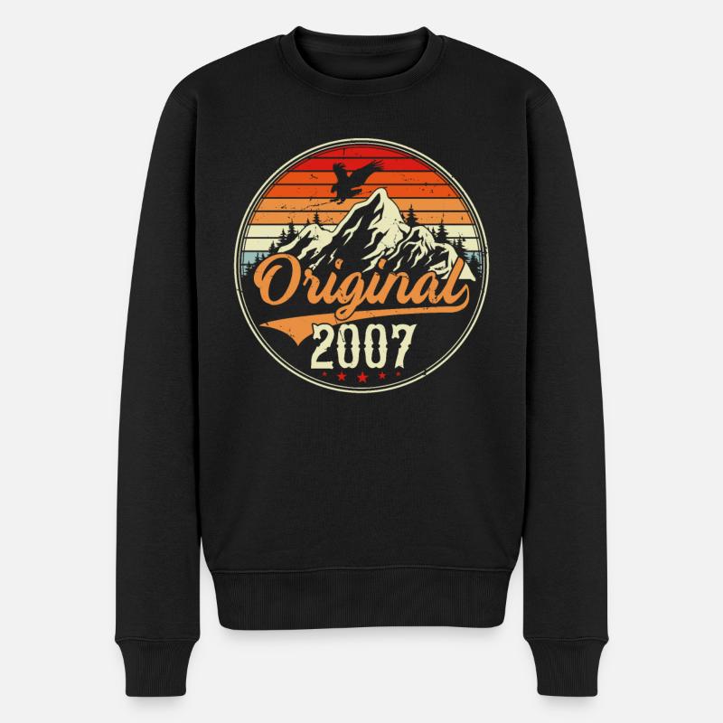Original 2007 - Männer Premium Bio Pullover - Schwarz