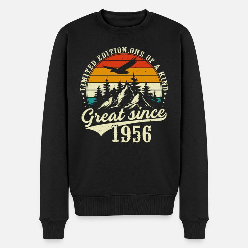 Einzigartig seit 1956 - Männer Premium Bio Pullover - Schwarz