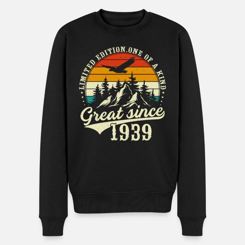 Einzigartig seit 1939 - Männer Premium Bio Pullover - Schwarz