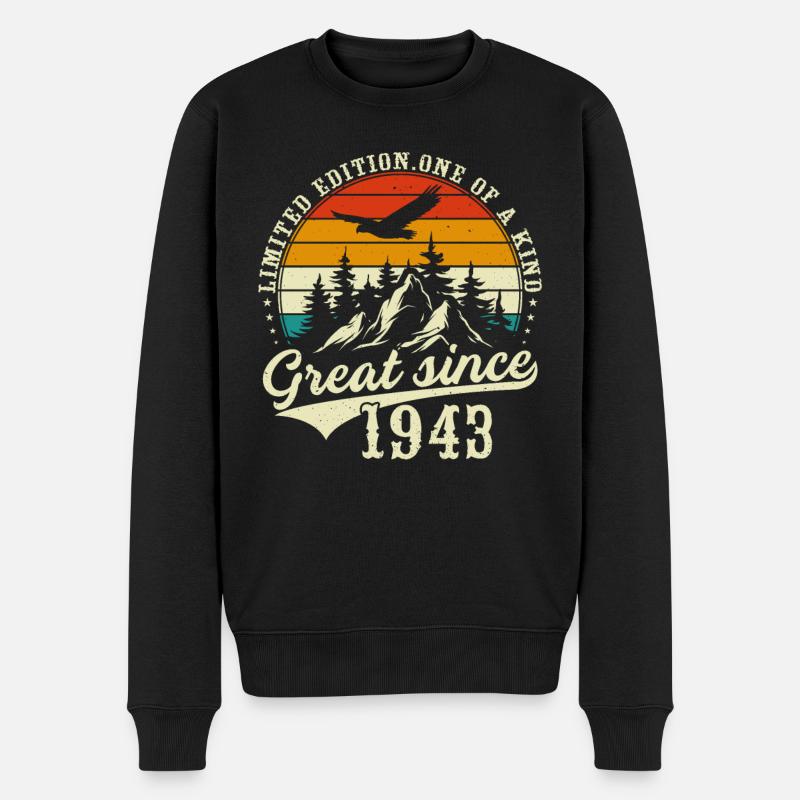 Einzigartig seit 1943 - Männer Premium Bio Pullover - Schwarz