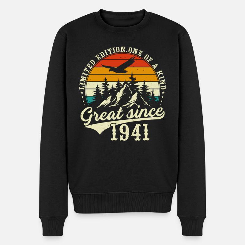 Einzigartig seit 1941 - Männer Premium Bio Pullover - Schwarz