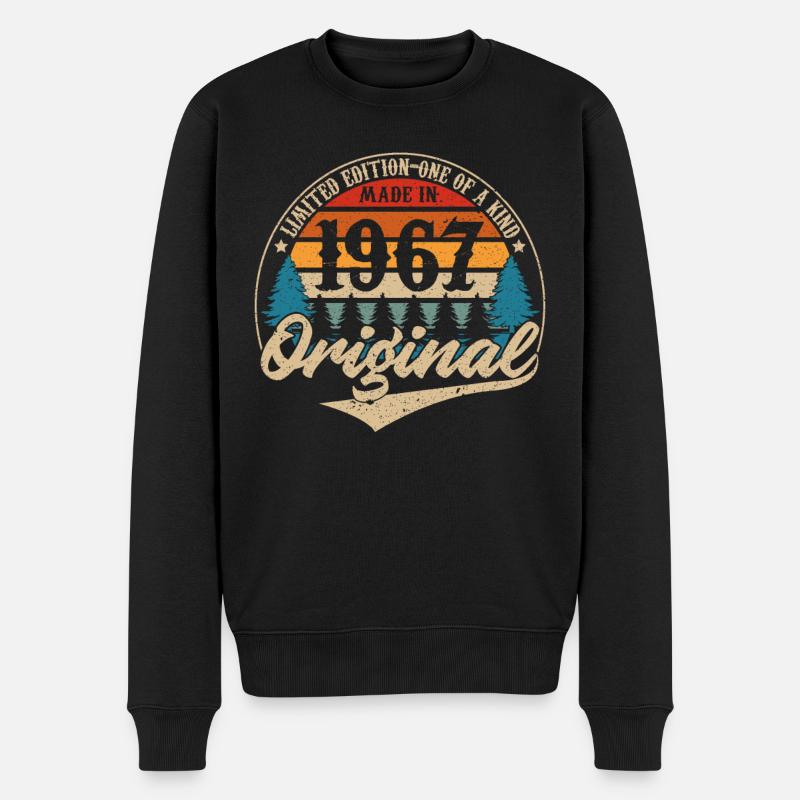 Hergestellt 1967 Original - Männer Premium Bio Pullover - Schwarz