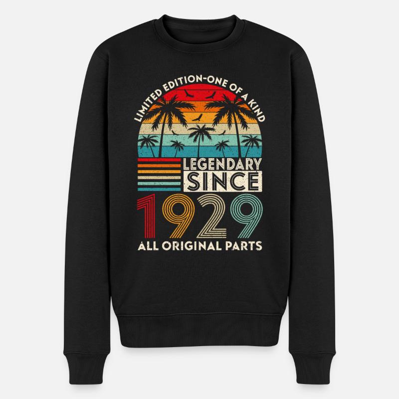 Legendär seit 1929 alle Originalteile - Männer Premium Bio Pullover - Schwarz