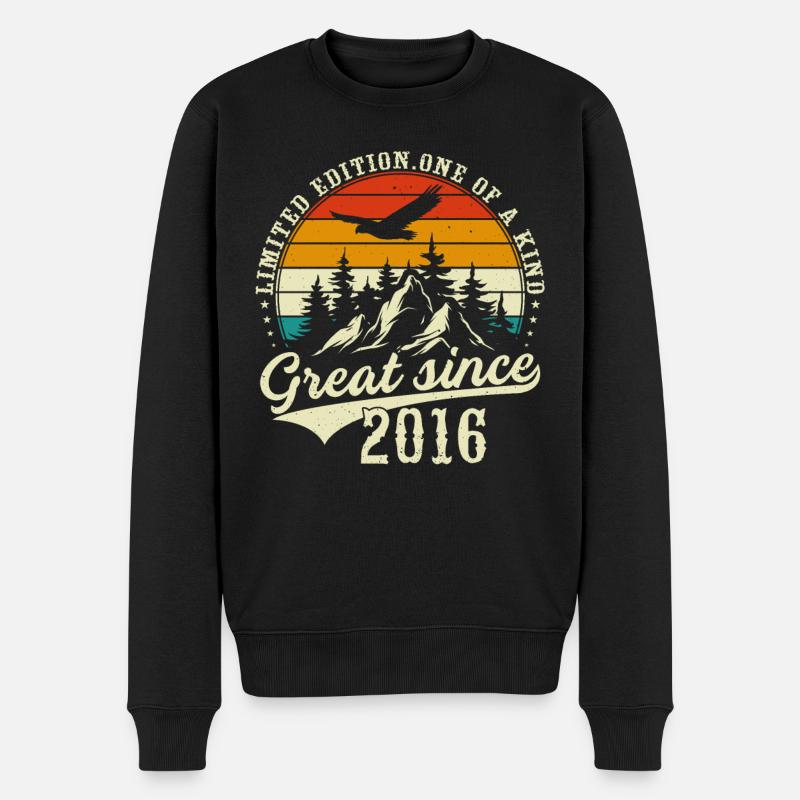 Einzigartig seit 2016 - Männer Premium Bio Pullover - Schwarz