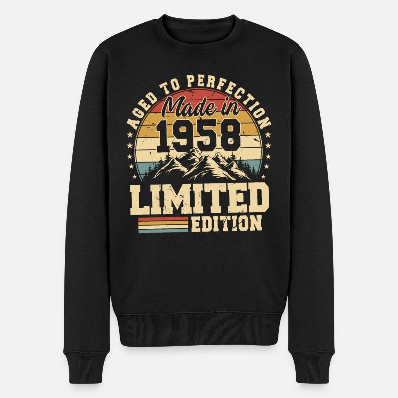 Einzigartig seit 1958 - Männer Premium Bio Pullover - Schwarz