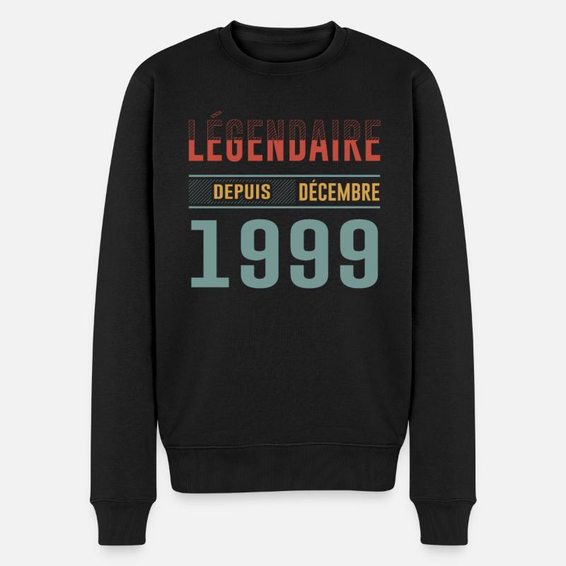 Légendaire Depuis Décembre 1999 Anniversaire - Pull Premium bio Homme - noir