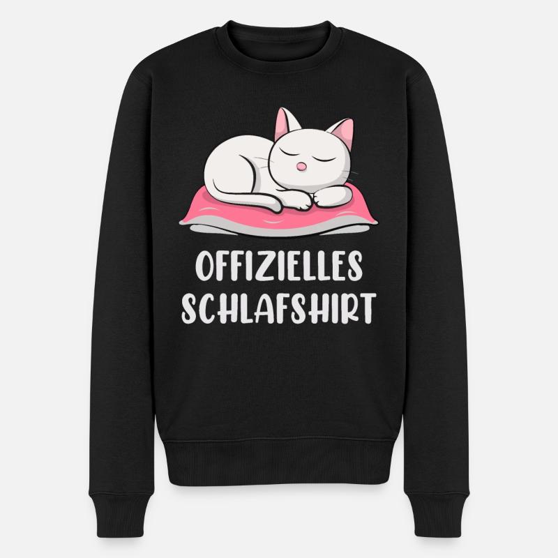 Offizielles Schlafshirt - Männer Premium Bio Pullover - Schwarz