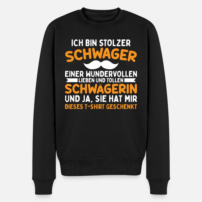Stolzer Schwager - Männer Premium Bio Pullover - Schwarz