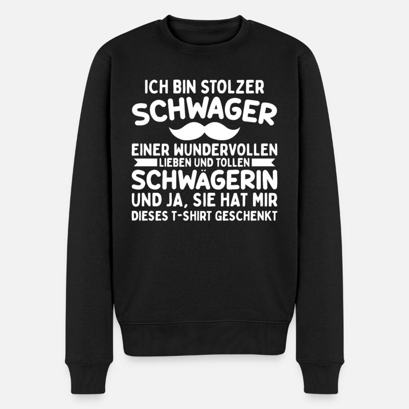 Stolzer Schwager - Männer Premium Bio Pullover - Schwarz