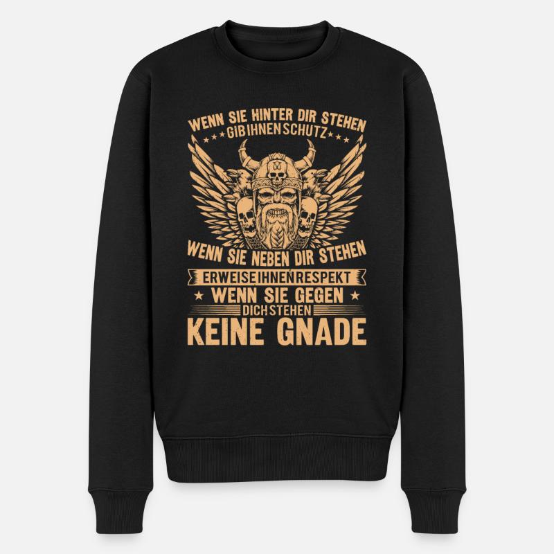 Wenn Sie Hinter Dir Stehen - Männer Premium Bio Pullover - Schwarz