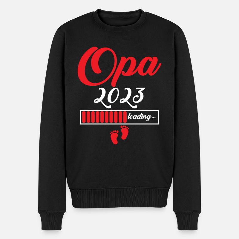 Opa 2023 - Männer Premium Bio Pullover - Schwarz