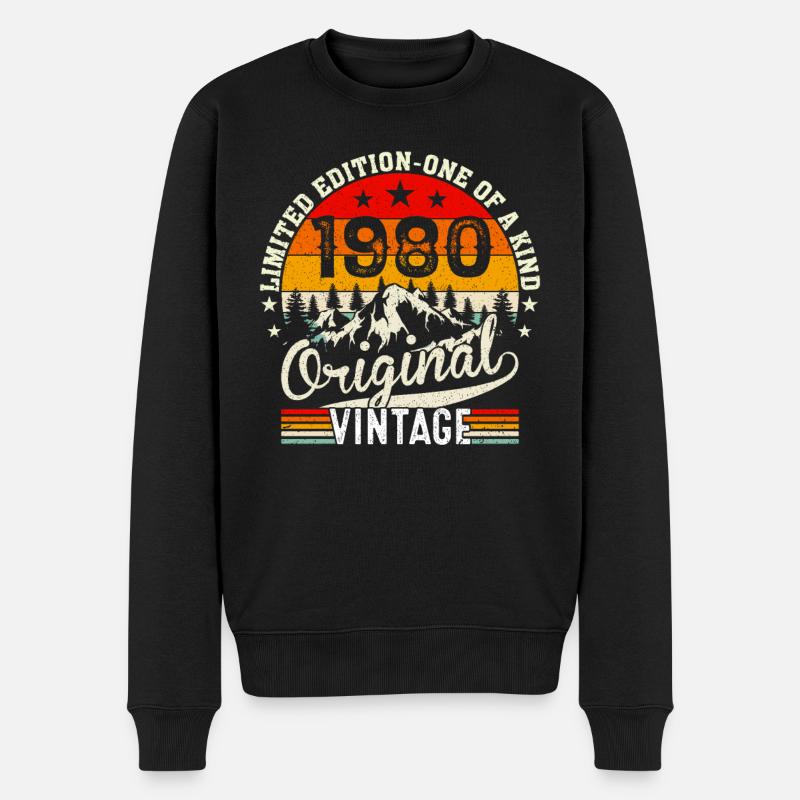 Millésime original 1980 - Pull Premium bio Homme - noir