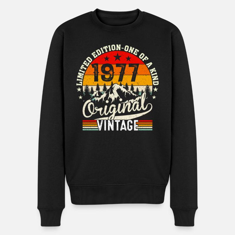 1977 Millésime original - Pull Premium bio Homme - noir