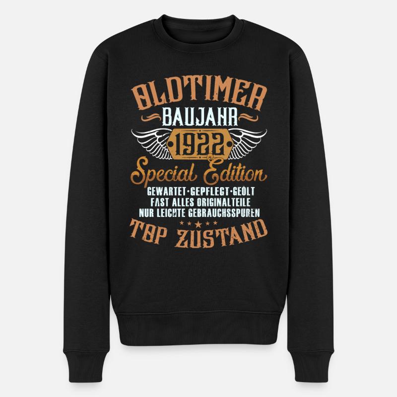 Oldtimer Baujahr 1922 - Männer Premium Bio Pullover - Schwarz