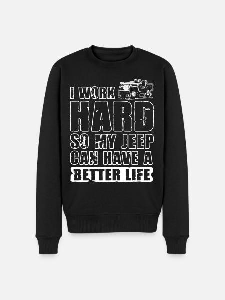Better Life Jeeps - Men's Premium Organic Jumper - black