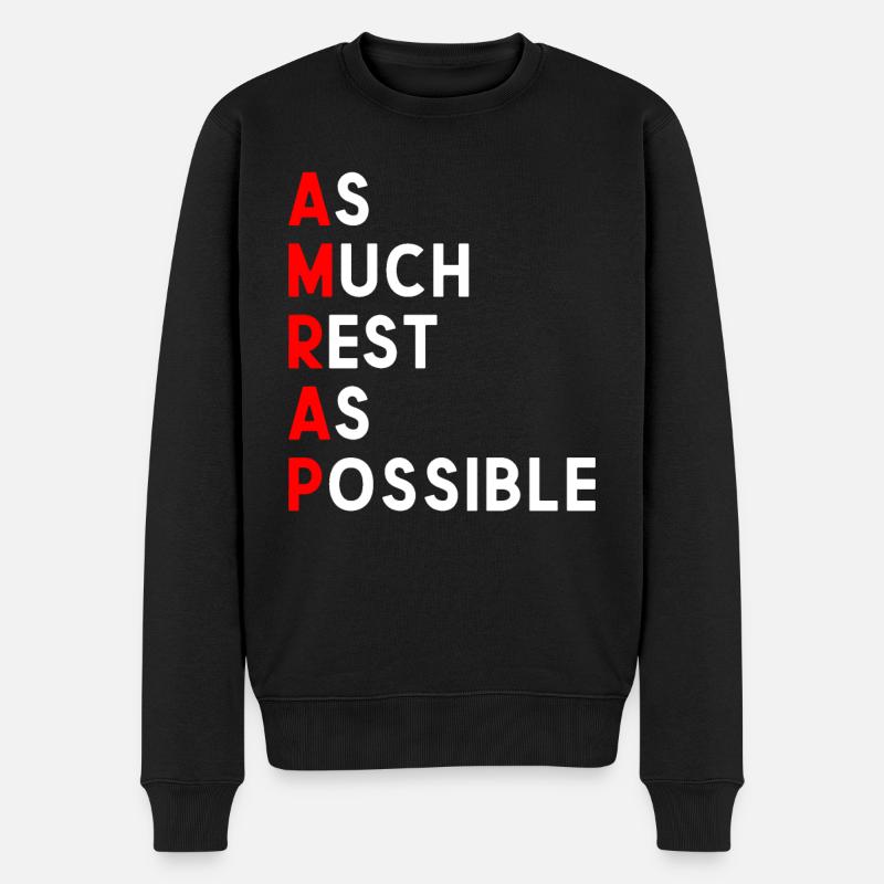 Autant de repos que possible AMRAP drôle - Pull Premium bio Homme - noir