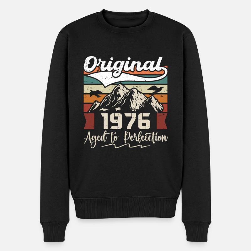 1976 - Cadeau né en 1976 - Pull Premium bio Homme - noir