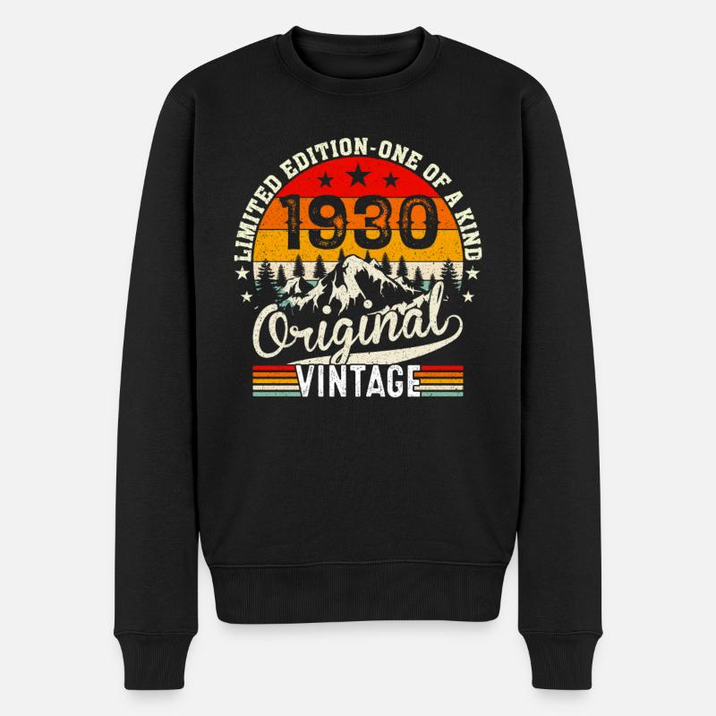 MADE IN 1930 - Männer Premium Bio Pullover - Schwarz