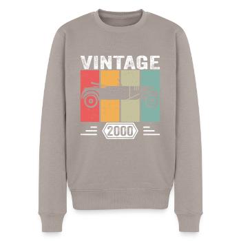 Classic Since 2000, Vintage Car Birthday Gift 2000 - Männer Premium Bio Pullover - Taupe - Vorne - Nico (187cm)