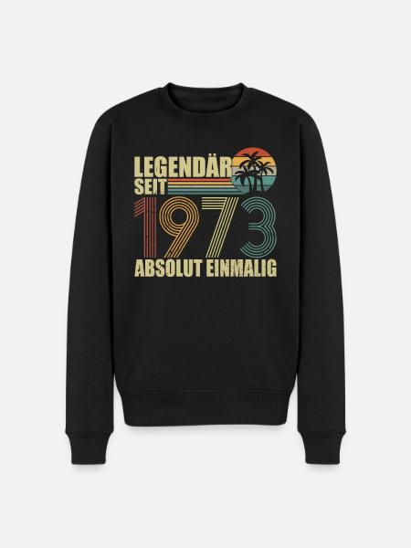 Legendär seit 1973 - Männer Premium Bio Pullover - Schwarz