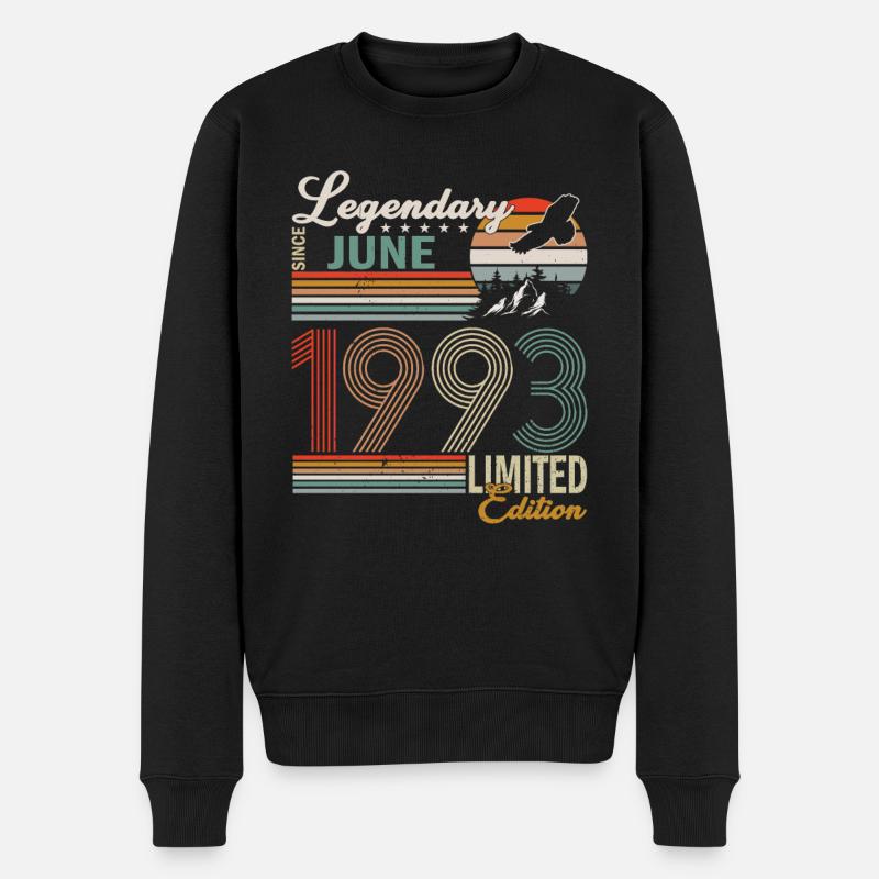 Awesome Since June 1993 - Männer Premium Bio Pullover - Schwarz