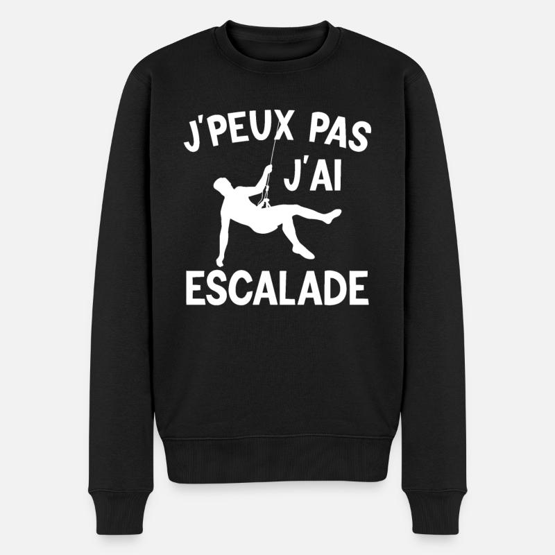 J'peux Pas J'ai Escalade - Pull Premium bio Homme - noir