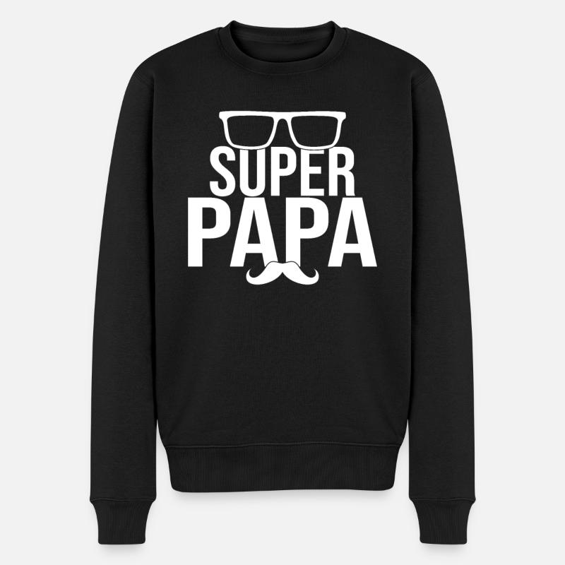 Super Papa - Pull Premium bio Homme - noir