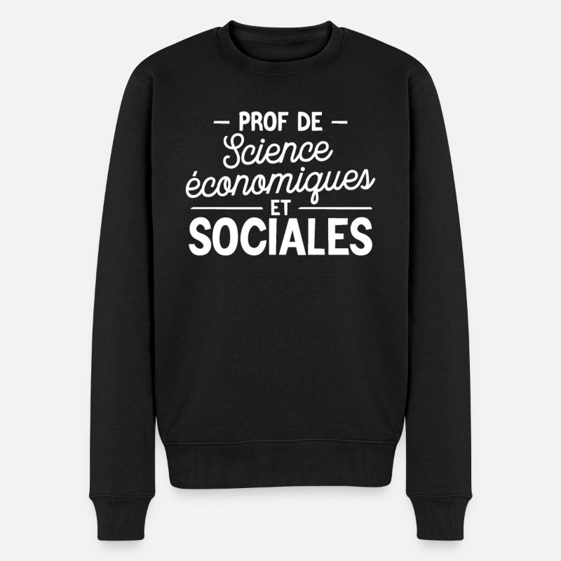 Prof de sciences économiques et sociales - Pull Premium bio Homme - noir