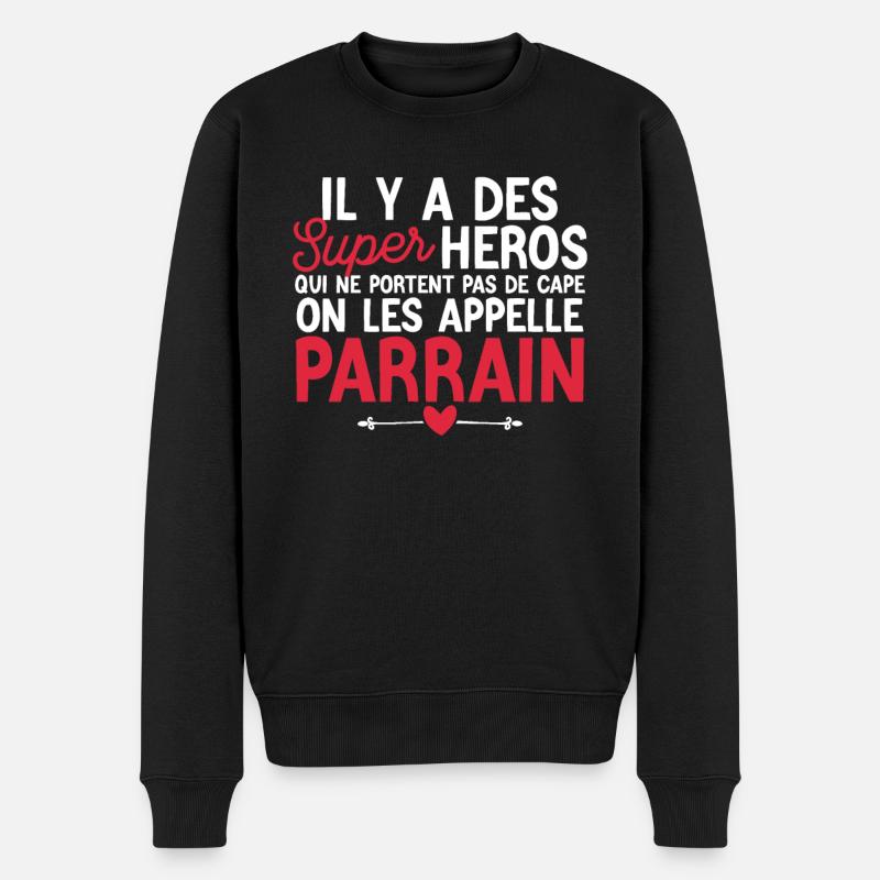 Mon parrain ce super héros - Pull Premium bio Homme - noir
