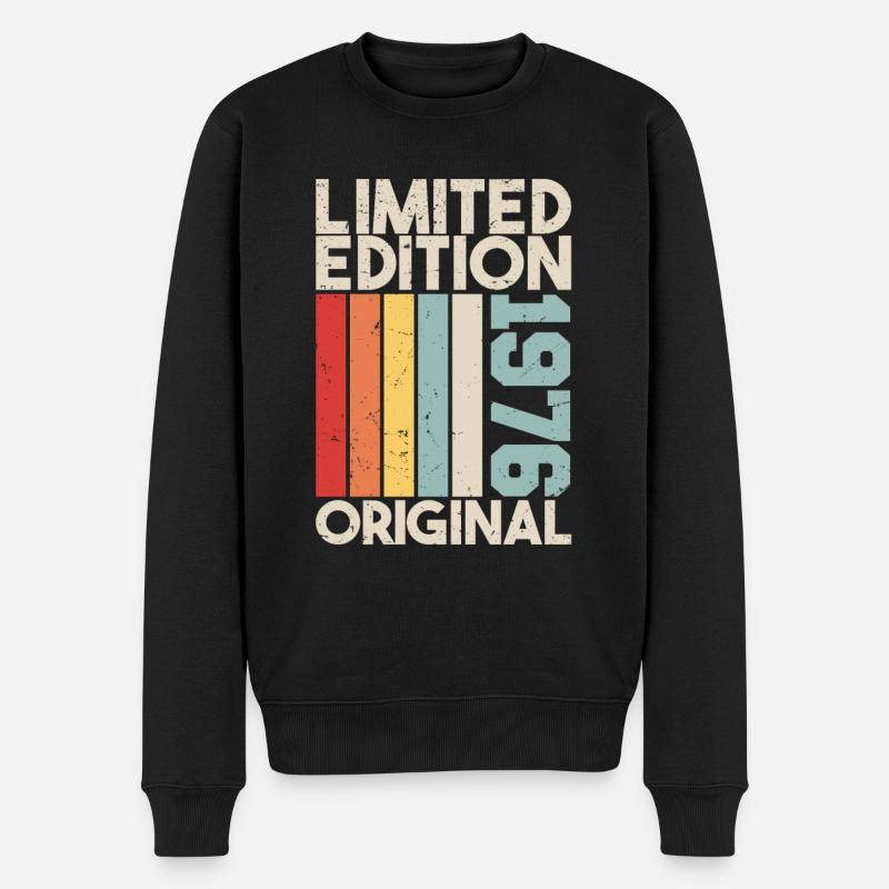 1976 - Limited Edition Birthday Gift 1976 Original - Männer Premium Bio Pullover - Schwarz