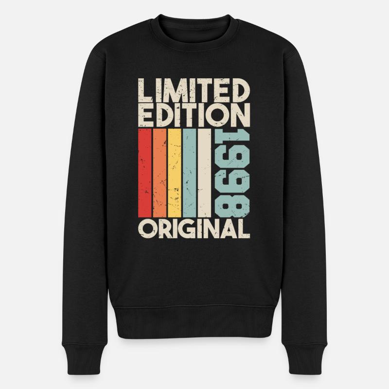 1998 - Limited Edition Birthday Gift 1998 Original - Männer Premium Bio Pullover - Schwarz